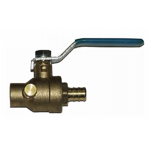 Pex x Sweat Ball Valve with Drainer